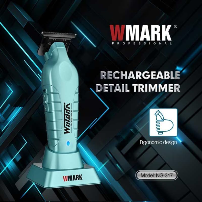 WMARK Ng-317 – Makine Profesionale 0mm Zero Gapped për Berbera, Motor Rotativ 7000 RPM, 180 Min Koha e Përdorimit, Pod Karikimi