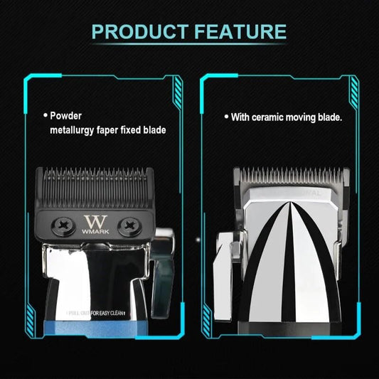 WMARK NG-2039 Ultra Premium Professional Hair Clipper – 9000 RPM Dual Speed Motor, Digital Display, Zinc Alloy Body & 180 min Runtime