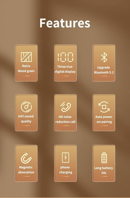 Dëgjues Pa Tela M35, Bluetooth Earphones, Kontroll me Prekje & Auto Pairing