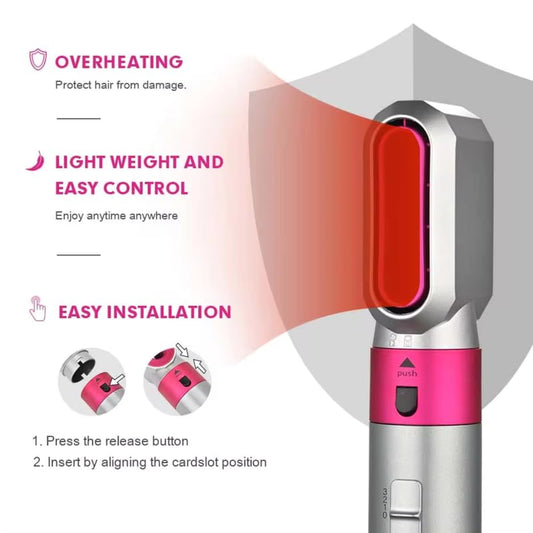 WMARK NG-1000 Hot Air Styler 5-in-1 – Furçë Ajri e Nxehtë për Tharje, Drejtim & Kaçurrela (1000W, 3 Shpejtësi, Anti-Mbinxehje)