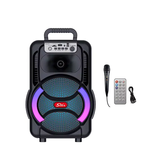 Altoparlantë  ZQS8166W - Portativ Karaoke 8 Inç me RGB, Super Bass dhe Bluetooth 5.0