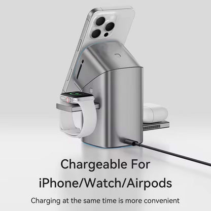Karikues Wireless Magnetik 3-në-1 Qi2 – 15W Fast Charging për iPhone, Apple Watch dhe AirPods