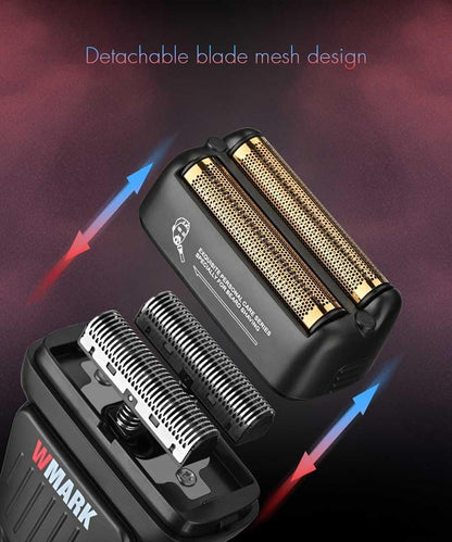 WMARK NG-7982 Electric Foil Shaver – Professional Men's Electric Razor 9000 RPM, Titanium Floating Blades, IPX6 Waterproof, USB-C