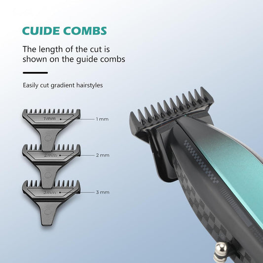 VGR V-992 – Trimmer Profesional Zero Gapped, T-Blade Outliner, 9000 RPM, Metal Body, Bateri 2000mAh