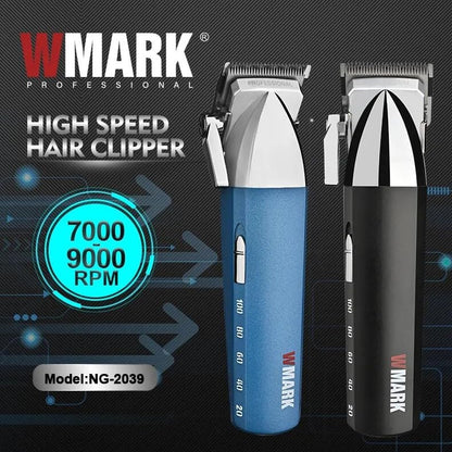 WMARK NG-2039 Ultra Premium Professional Hair Clipper – 9000 RPM Dual Speed Motor, Digital Display, Zinc Alloy Body & 180 min Runtime