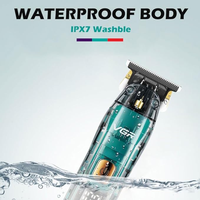 VGR V-961 Transparent – Trimmer Profesional me Dizajn Modern, Teh Qeramike & Ekran LED