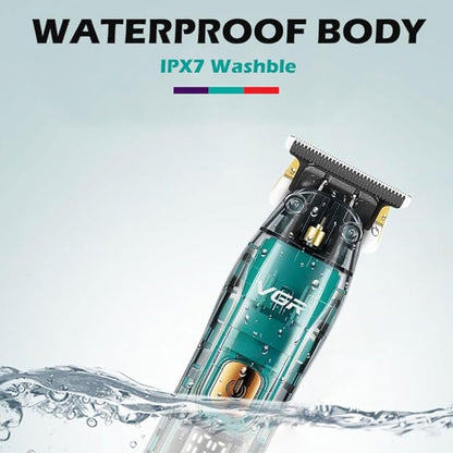 VGR V-961 Transparent – Trimmer Profesional me Dizajn Modern, Teh Qeramike & Ekran LED