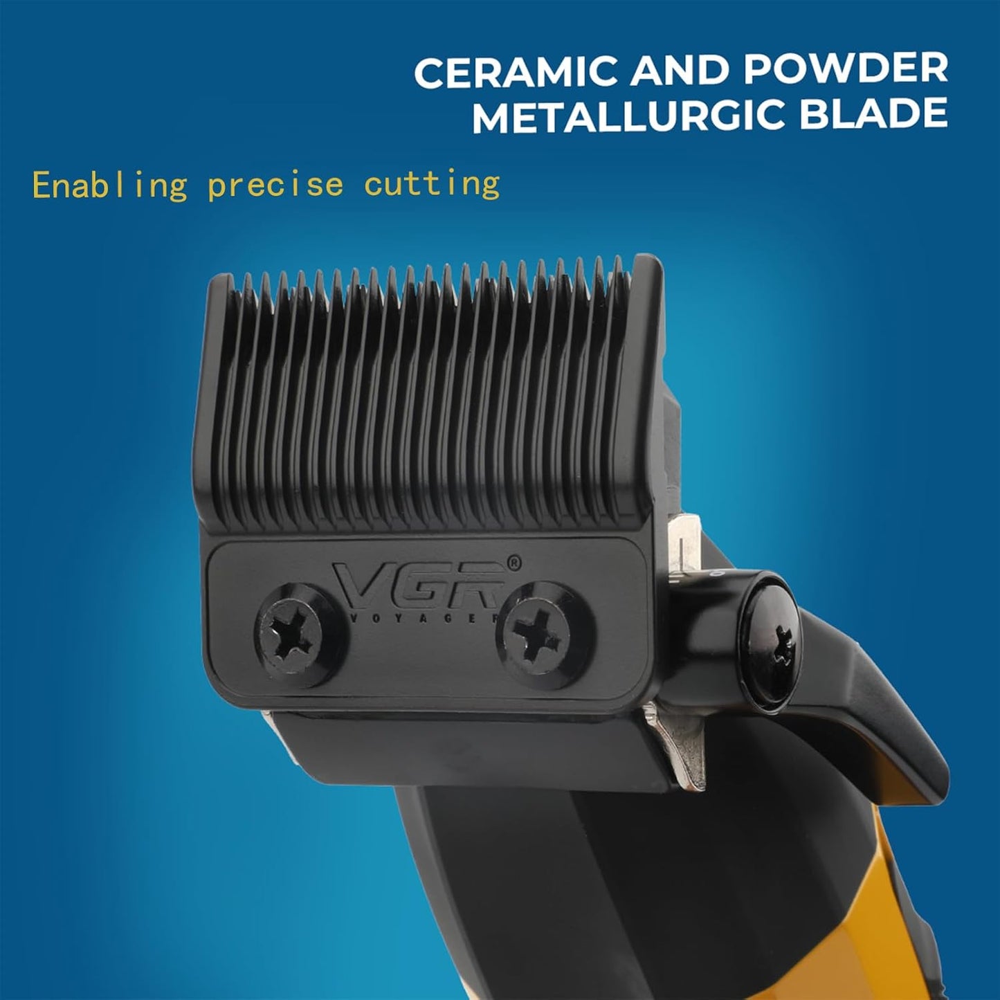 VGR V-285 – Kliperi Profesional 9000RPM për Meshkuj, Dizajn i Lehtë & Pa Kabëll me Ekran LED dhe 6 Krehera Magnetikë