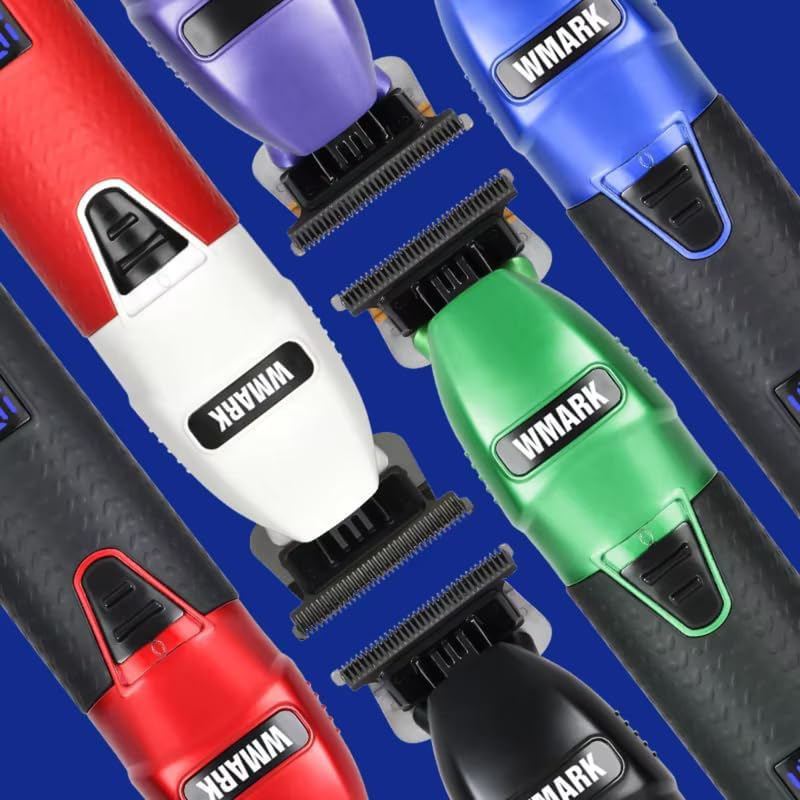 WMARK NG-318 Professional Detail Trimmer – Digital Display Cordless T-Blade Hair Clipper 0.1mm Outliner