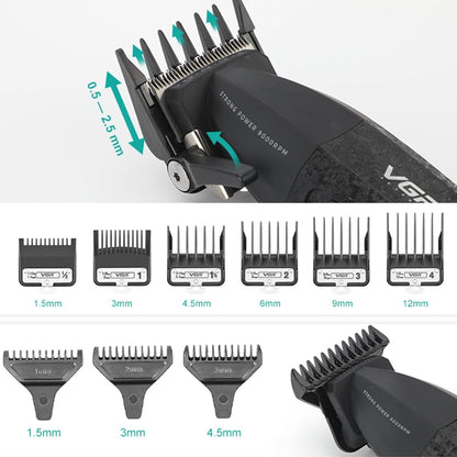 VGR 640S3 Set Profesional 3-në-1 | 9000 RPM Makineri Prerjeje, Trimmer & Rrojë Foli për Meshkuj