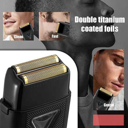 VGR V-334 Foil Shaver 10000RPM – Rroje Elektrike Profesionale me Double Titanium Foils & LED Display