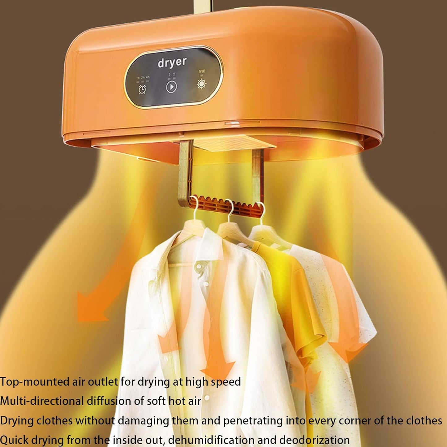 Tharëse Rrobash Portative & e Palosshme 600W – Tharje e Shpejtë për Banesa, Udhëtime & Camping (Kapacitet i Madh + Auto Shutoff)