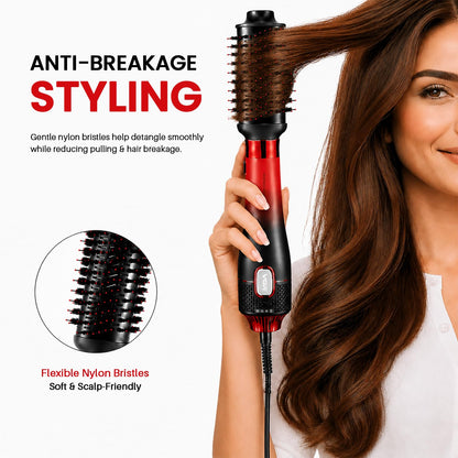 VGR V-484 4-në-1 Hot Air Brush Profesionale 1000–1100W | Furçë për Flokë për Tharje të Shpejtë, Volum dhe Stilim me 4 Aksesorë