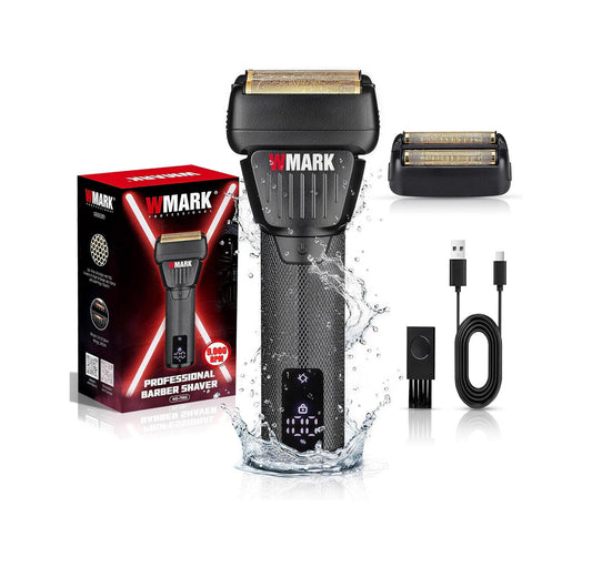 WMARK NG-7982 Electric Foil Shaver – Professional Men's Electric Razor 9000 RPM, Titanium Floating Blades, IPX6 Waterproof, USB-C