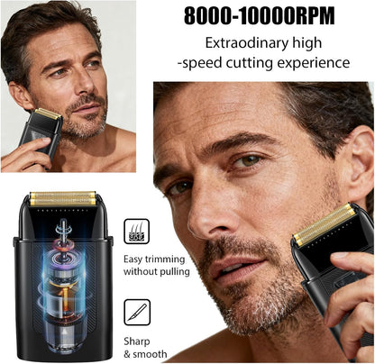 VGR V-334 Foil Shaver 10000RPM – Rroje Elektrike Profesionale me Double Titanium Foils & LED Display