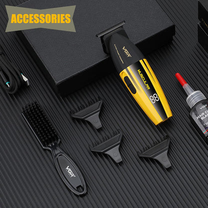VGR V-285T Professional Hair Trimmer – Zero Gap T-Blade, 9000RPM Motor, LED Display & USB Rechargeable