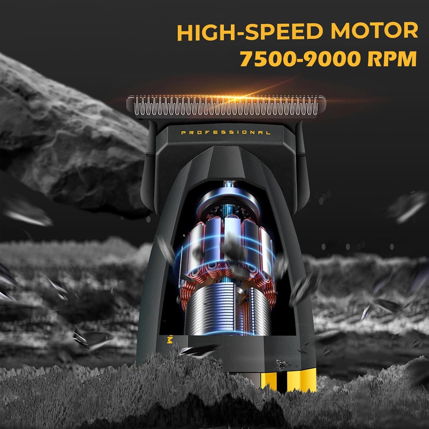 VGR V-285T Professional Hair Trimmer – Zero Gap T-Blade, 9000RPM Motor, LED Display & USB Rechargeable