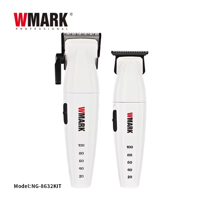 WMARK NG-8632 Professional Hair Clipper & Trimmer Kit – Metal Body, Magnetic Motor, 2 Speed, 180 & 240 Min Runtime