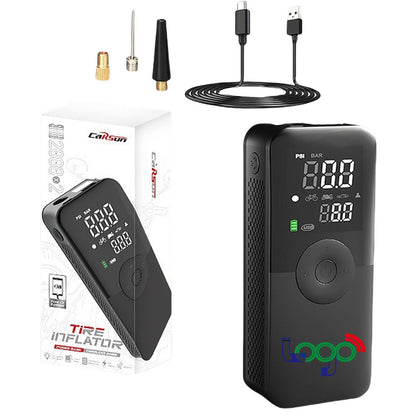 AEER Pompë Ajri Portative me Power Bank & Dritë LED – Fryrës Inteligjent për Makinë, Biçikletë dhe Përdorim Emergjent