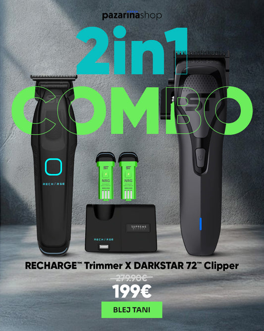 DARKSTAR 72™ Clipper + RECHARGE™ Trimmer – Paketa Profesionale për Berberë | Nga 280€ vetëm 199€