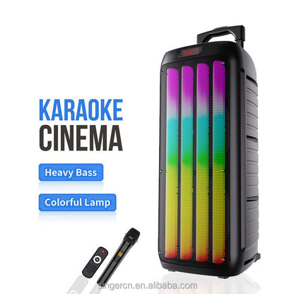 ZQS8232 Altoparlant Wireless DJ 8 Inç me LED – Karaoke Portativ dhe Sistemi i Tingullit për Festa