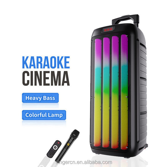 ZQS8232 Altoparlant Wireless DJ 8 Inç me LED – Karaoke Portativ dhe Sistemi i Tingullit për Festa