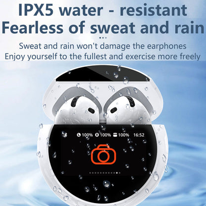 A15 Pro TWS Earphones – Full Touch Screen, ENC Noise Cancelling, Bluetooth 5.4, LED Digital Display & Pure Bass