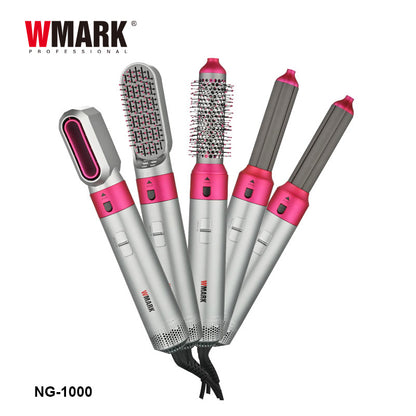 WMARK NG-1000 Hot Air Styler 5-in-1 – Furçë Ajri e Nxehtë për Tharje, Drejtim & Kaçurrela (1000W, 3 Shpejtësi, Anti-Mbinxehje)