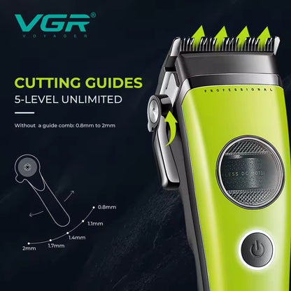 VGR V-880C – Makina Profesionale për Prerje Flokësh | Barber Clipper 9000 RPM & Motor i Fuqishëm DC