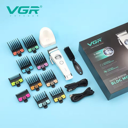VGR V-880C – Makina Profesionale për Prerje Flokësh | Barber Clipper 9000 RPM & Motor i Fuqishëm DC