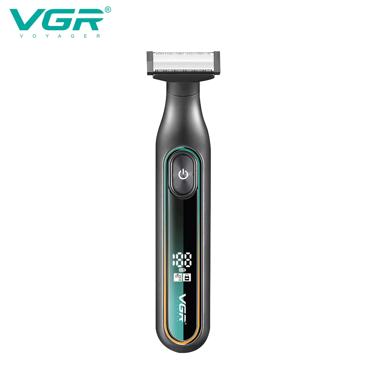 VGR V-360 OneBlade Trimmer & Shaver për Mjekër dhe Trup – IPX5 Waterproof, 0.5–9mm, Digital Display
