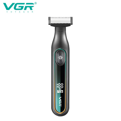VGR V-360 OneBlade Trimmer & Shaver për Mjekër dhe Trup – IPX5 Waterproof, 0.5–9mm, Digital Display