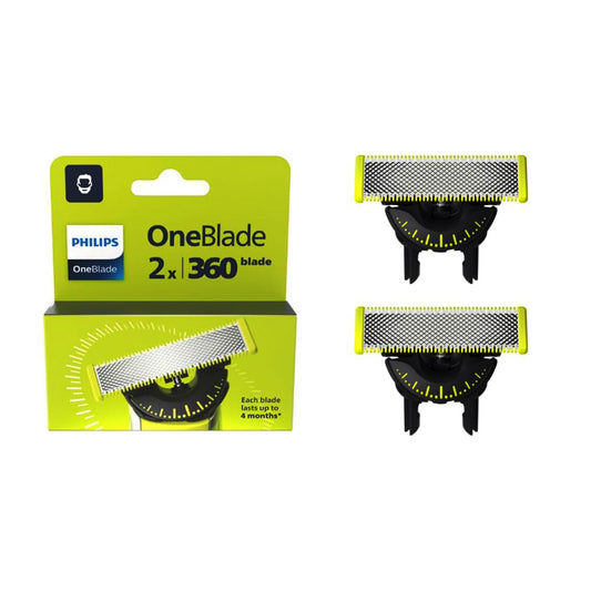 OneBlade 360 Koka Zëvendësuese (2 Copë) – Për Prerje, Formësim dhe Rruajtje Precize