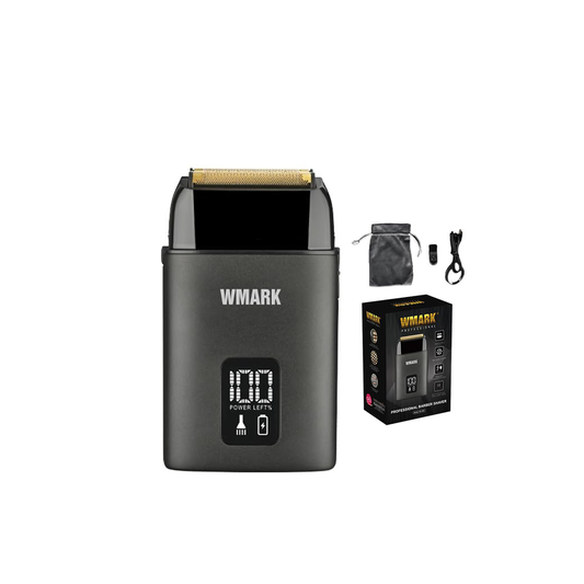 WMARK NG-983 Makinë Profesionale për Rruajtje – 8100RPM, Trimer për Mjekër, Me Dy Fleta Folie, E Rikarikueshme, E Përshtatshme për Berberë dhe Përdorim Personal