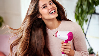 Philips DryCare Hairdryer BHD003/00 1400W Pink & White – Tharëse Flokësh Kompakte për Tharje dhe Stilim të Lehtë (220-240V)