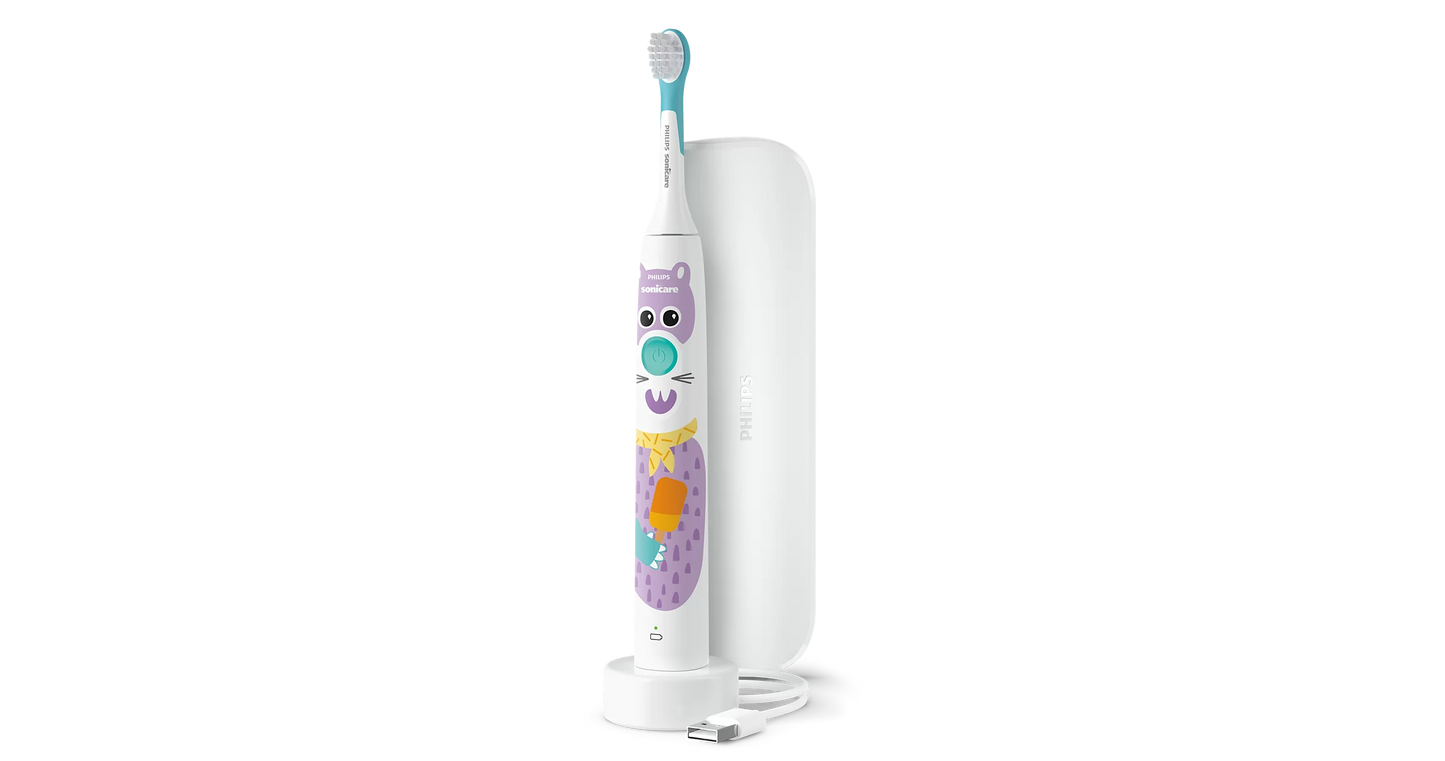 Philips Sonicare For Kids Design a Pet Edition – Furçë Elektrike për Fëmijë me Mbrojtje nga Kariesi & Stickera Argëtuese