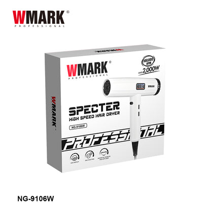 WMARK NG-9106W Professional Hair Dryer – 110,000 RPM DC Motor, 3 Speeds & 3 Heat Levels