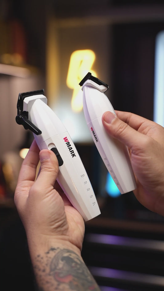 WMARK NG-8632 Professional Hair Clipper & Trimmer Kit – Metal Body, Magnetic Motor, 2 Speed, 180 & 240 Min Runtime
