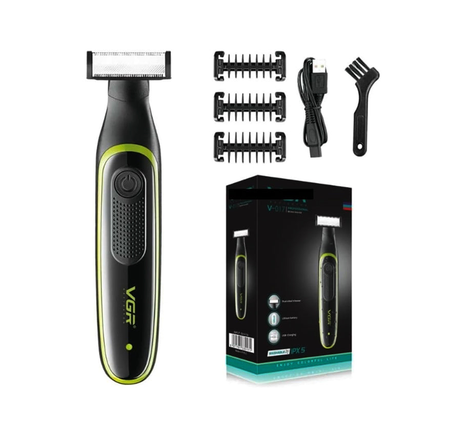VGR V-017 Waterproof Electric Shaver – Makinë Rroje Profesionale me USB Rechargeable, IPX5 Waterproof