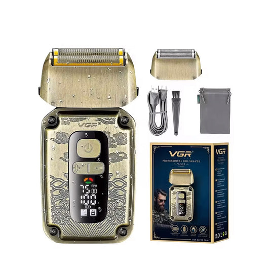 VGR V-337 Professional Hair Trimmer – IPX6 Waterproof Cordless Metal Trimmer with Twin Blade System for Hair & Beard