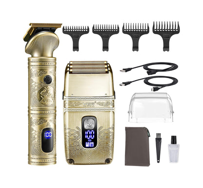 VGR V-649 Set Profesional për Meshkuj – Trimmer Flokësh, Rroje Elektrike, Foil Shaver & T-Liner | Triple Blades, Pa Kabllo, Ngarkim i Shpejtë