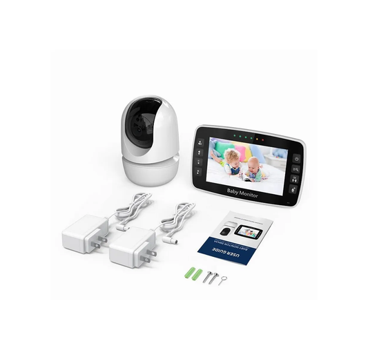 SM43A Baby Monitor me Kamera 4.3” – Monitorim Bebesh me Night Vision, Dy-Drejtimësh & Sensor Temperature