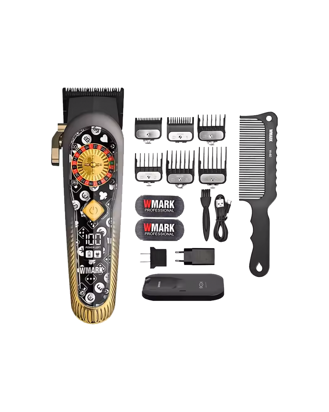 WMARK NG-134 Trimmer Profesional pa Tela, Masakër Saloni me LED dhe 440C Precision Blades