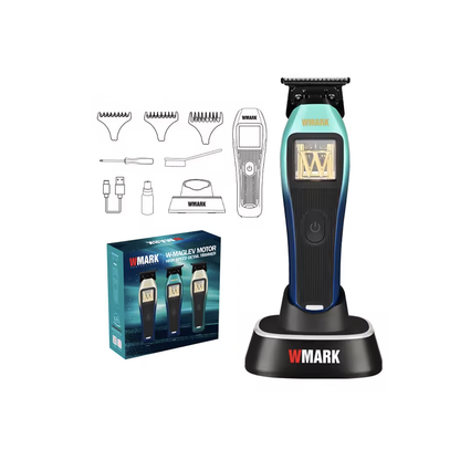 WMARK NG-XT1 Vector Motor Detail Trimmer – Makineri Profesionale për Prerje Precize Flokësh dhe Mjekre (10,000RPM, 2000mAh, Thika DLC 0.1mm)
