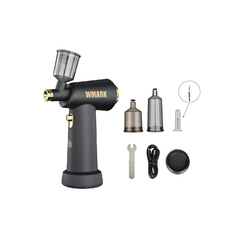 WMARK NG-AB001 Air Brush Profesional Wireless – Pajisje Multifunksionale për Barber & Salon me 3 Nivele Presioni dhe LED Display